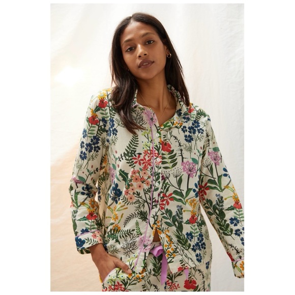 NWOT Anthropologie RO’s Garden Lounge Set in Floral Viola  Size XSmall - Picture 4 of 16